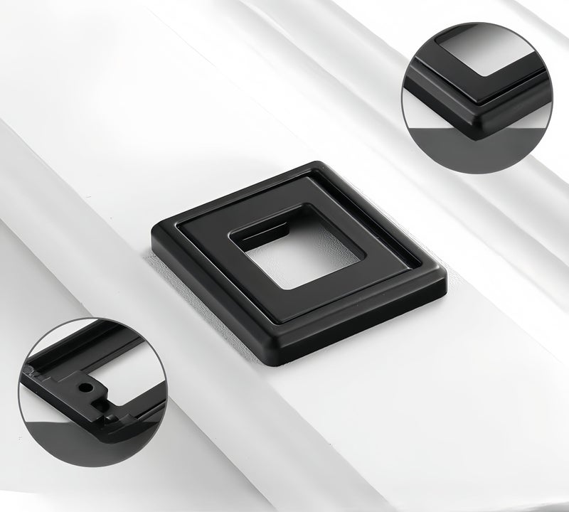 HAIWEN 2 Pcs Aluminium Alloy Flip Handle Hidden Door Pull Handles Recessed Drawer Knob for Windows Cabinets Furniture Door W/Screws (Black, Hole Distance: 96mm) - Image 5